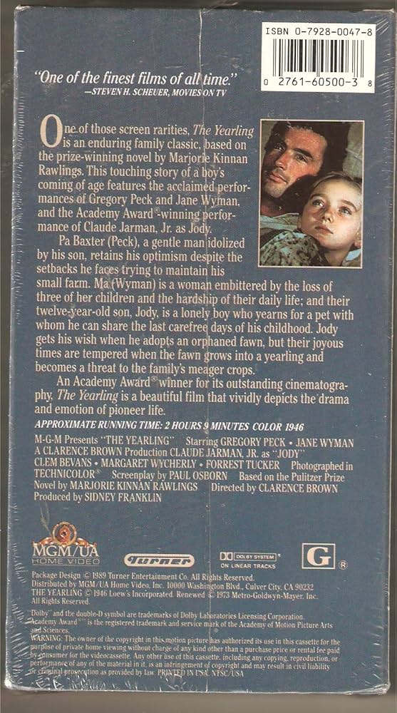 Amazon.com: Yearling / Movie [VHS] : Movies & TV